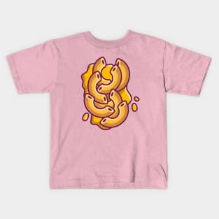 Macaroni Pasta With Creamy Sauce Cartoon Kids T-Shirt